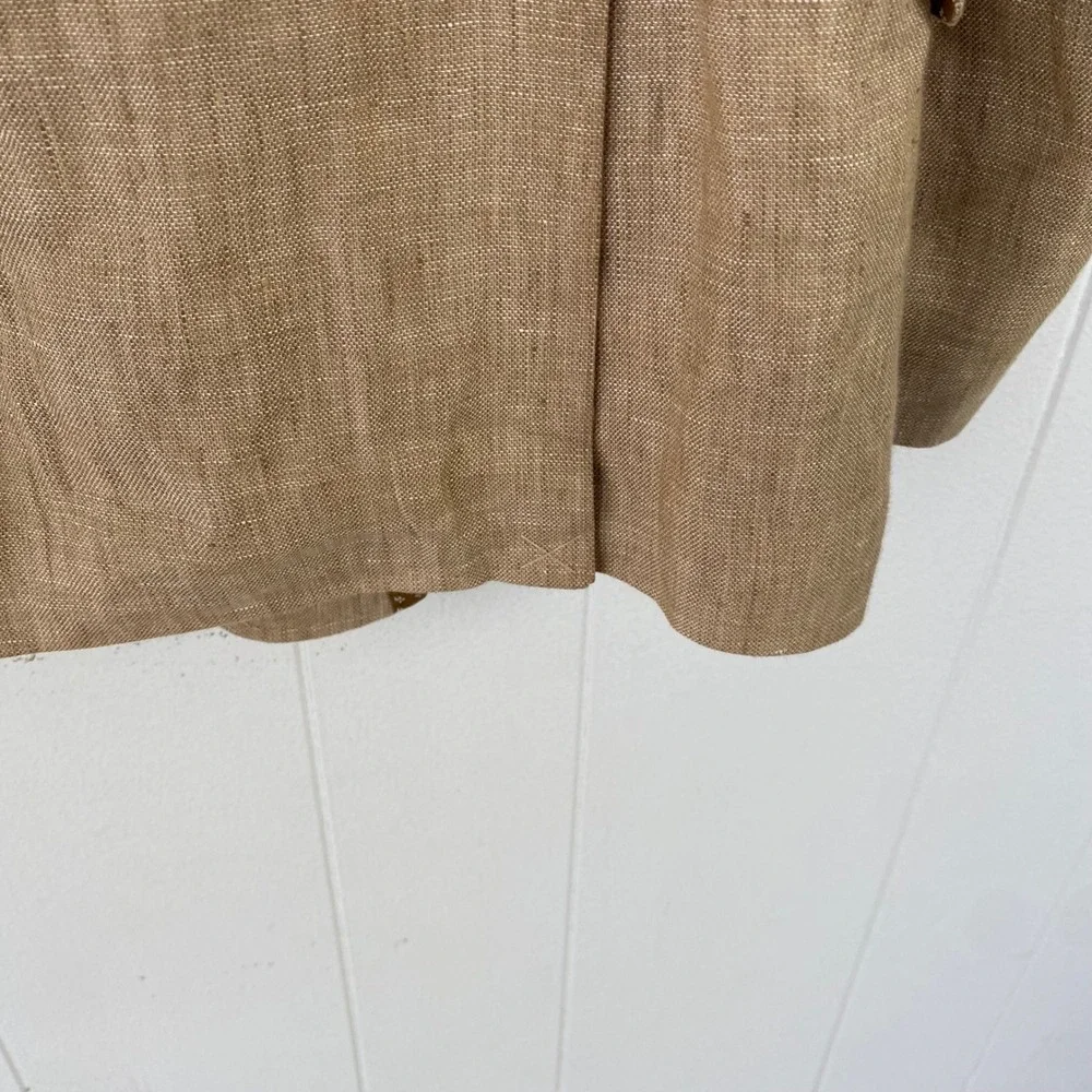 Murano Baird McNutt Linen Blazer Tan Men's Size Small *Missing Cuff Buttons